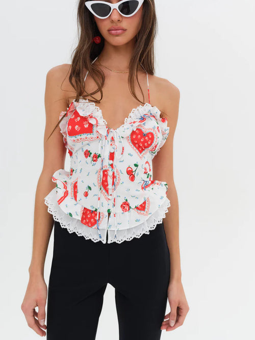 Daisy Mae Top in Red