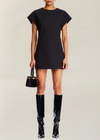 Anna Crepe Mini Dress in Black