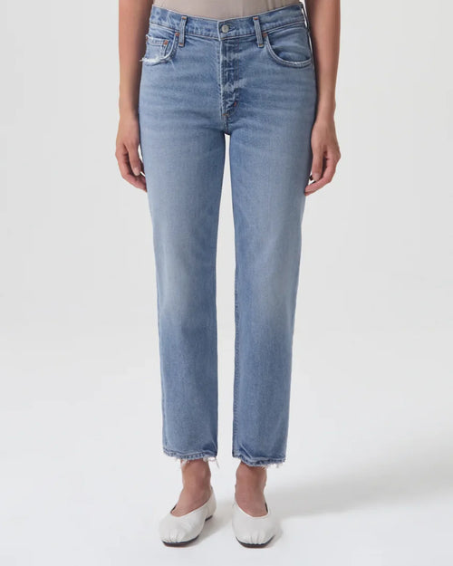 Kye Mid-Rise Stretch Straight-Leg Jeans in Foreseen
