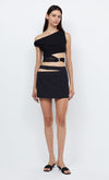 River Asym Mini Skirt in Black