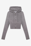 Aimee Zip Up Hoodie in Rain Cloud - Ché by Chelsey