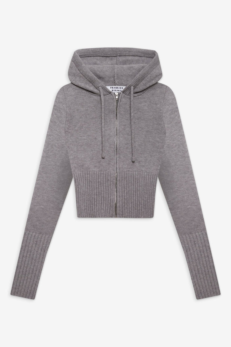 Aimee Zip Up Hoodie in Rain Cloud - Ché by Chelsey