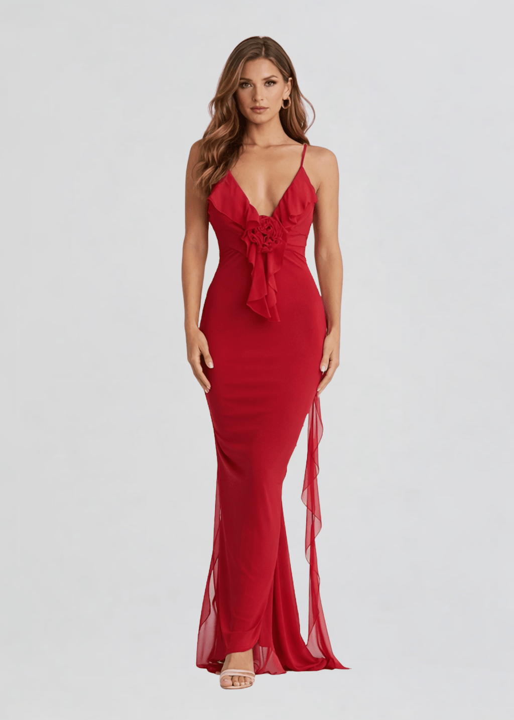 Ché by Chelsey Alondra Maxi Dress in Rose Red – Ché by Chelsey