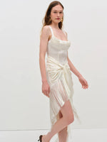 Anisa Asymmetrical Dress in Cream - Ché by Chelsey
