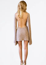 Audette Mini Dress in Hazelnut Sequin - Ché by Chelsey