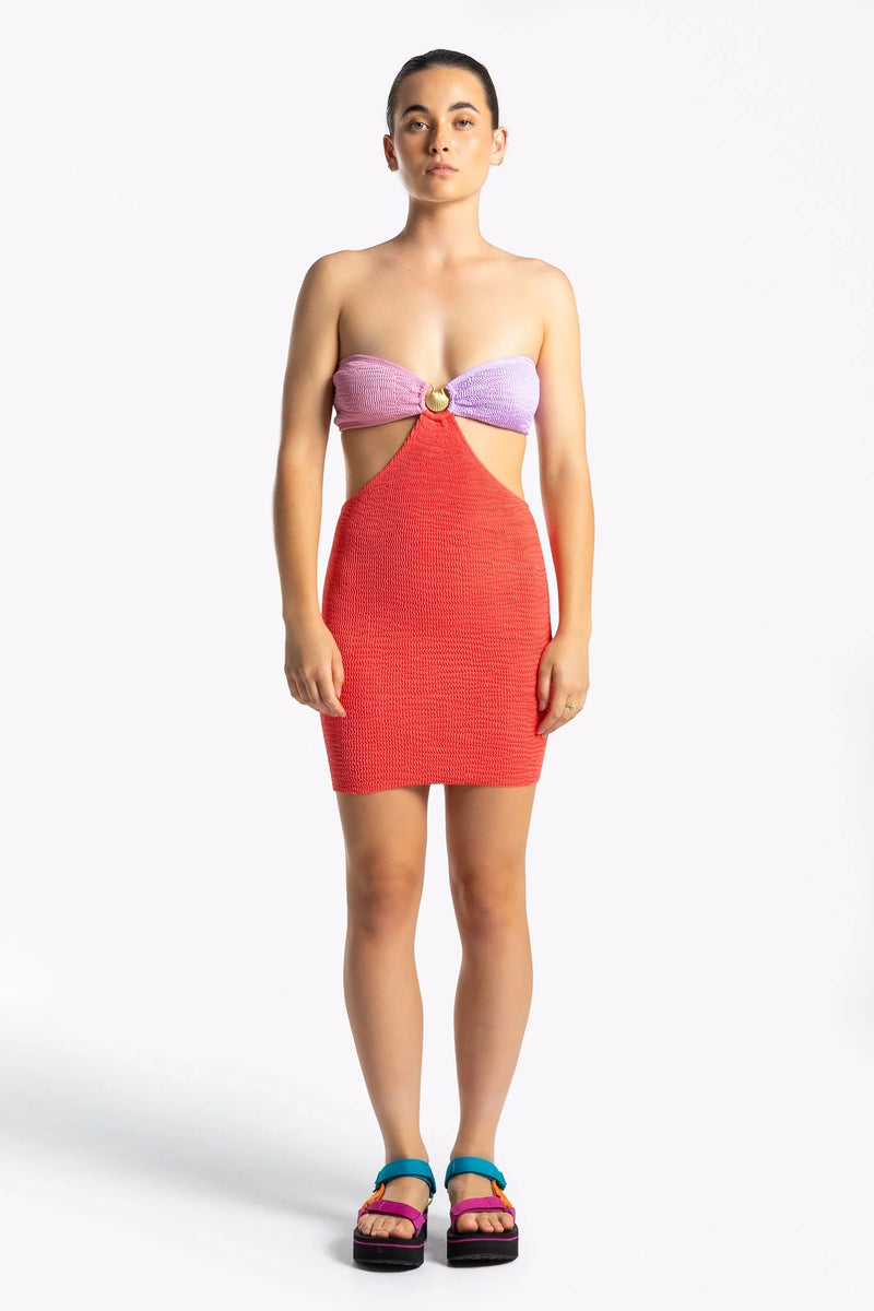 Bathers Mini Dress in Blossom Lilac - Ché by Chelsey