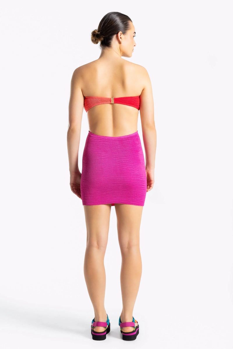 Bathers Mini Dress in Coral Magenta - Ché by Chelsey