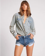 Blue Thunder Bandits Low Waist Denim Shorts - Ché by Chelsey