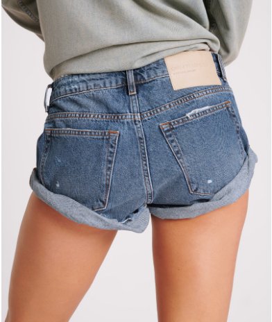 Blue Thunder Bandits Low Waist Denim Shorts - Ché by Chelsey