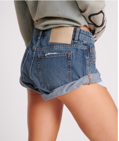 Blue Thunder Bandits Low Waist Denim Shorts - Ché by Chelsey