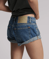 Blue Thunder Bandits Low Waist Embellished Denim Shorts - Ché by Chelsey