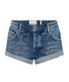 Blue Thunder Bandits Low Waist Embellished Denim Shorts - Ché by Chelsey
