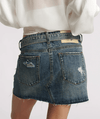 Boys Club Blue Belted Low Waist Denim Mini Skirt - Ché by Chelsey