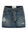 Boys Club Blue Belted Low Waist Denim Mini Skirt - Ché by Chelsey