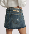 Boys Club Blue Belted Low Waist Denim Mini Skirt - Ché by Chelsey
