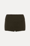 Briar Knit Mini Skort in Chocolate Brown - Ché by Chelsey