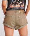 Bronze Khaki Bandits Low Waist Denim Shorts - Ché by Chelsey