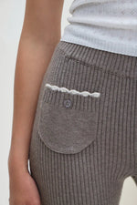 Camden Ribbed Knit Pant in Rain Cloud - Ché by Chelsey