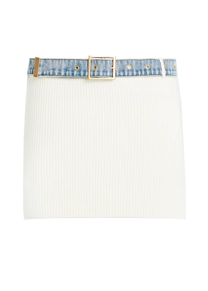 Cape Knit Denim Skirt - Ché by Chelsey