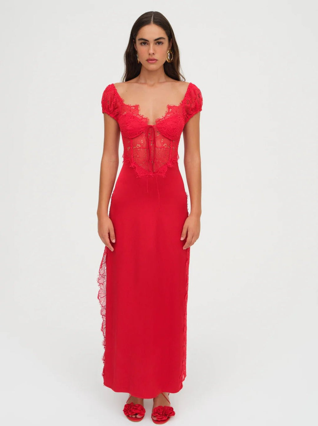 Casey Maxi Dress in Red - Ché by Chelsey