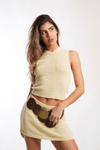 Cassie Mini Skirt in Pastel Yellow - Ché by Chelsey