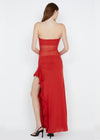 Celyse Strapless Dress in Rouge - Ché by Chelsey