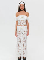 Claudia Maxi Skirt in White - Ché by Chelsey