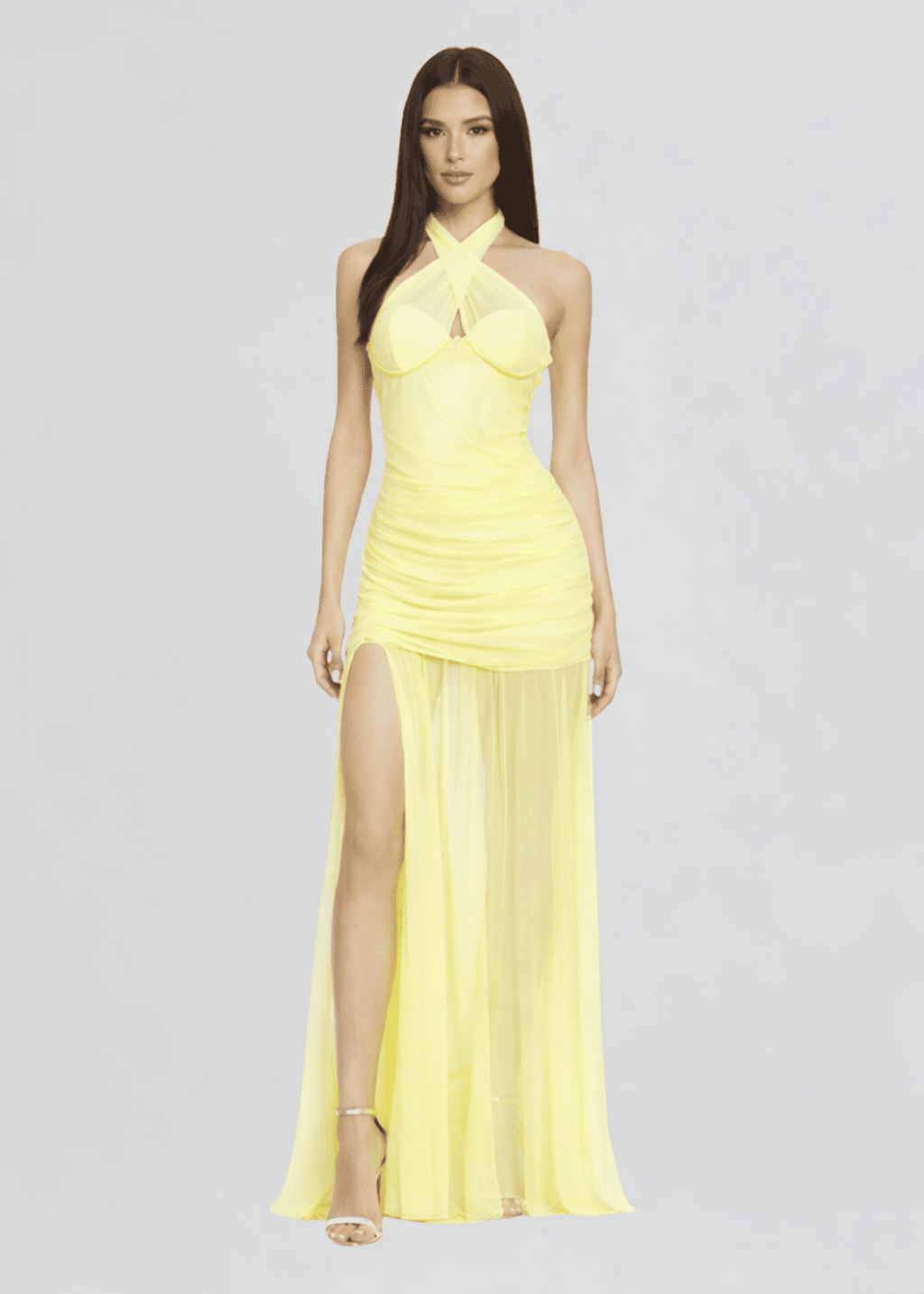 knee length dresses for ladies CLEO Maxi Dress | Butter Yellow Strapless Maxi main image 0
