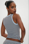 Cuddle Knit Tank Top in Montauk Stripe - Ché by Chelsey