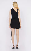 Delany Drape Mini Dress in Black - Ché by Chelsey