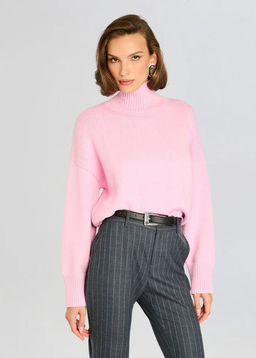 Elsa Turtleneck Sweater in Ballet Pink - Ché by Chelsey