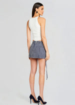 Finn Cargo Skirt in Navy Stripe - Ché by Chelsey