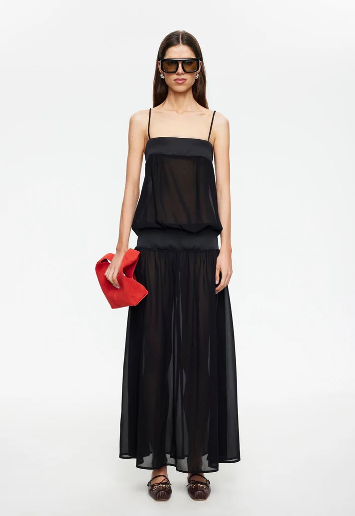 maxi dress new york and company Green Ruffle-Sleeve Poplin Maxi Dress – New York & Company
