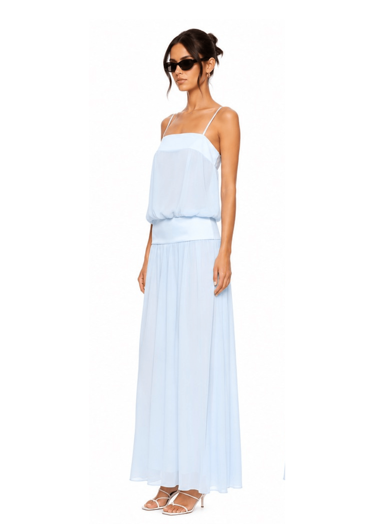 LIONESS Gracia Maxi Dress in Baby Blue