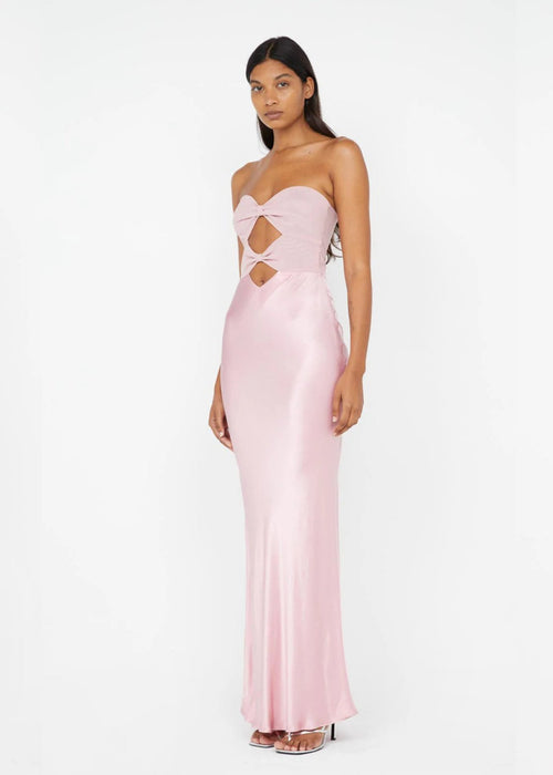 Halle Strapless Dress in Dusty Pink - Ché by Chelsey