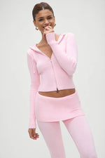 Heritage Zip Up Hoodie in Cozy Pink - Ché by Chelsey