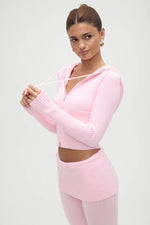 Heritage Zip Up Hoodie in Cozy Pink - Ché by Chelsey