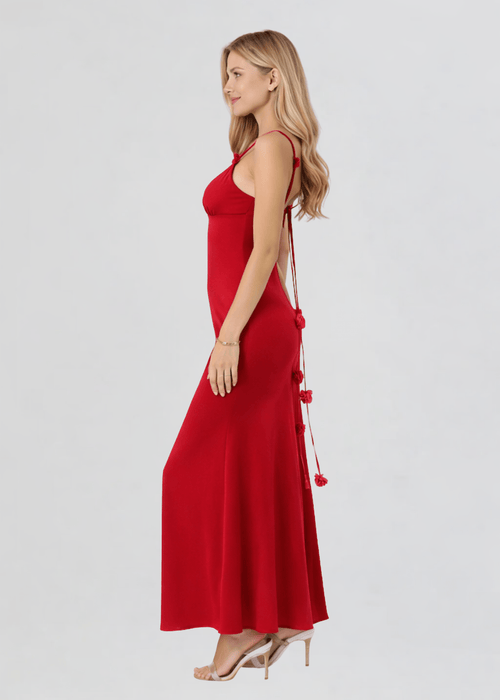 huda maxi dress For love and Lemons Huda Maxi Dress in Red – Ché by Chelsey