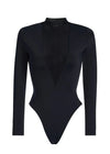 Jackie Mesh Bodysuit in Black - Ché by Chelsey