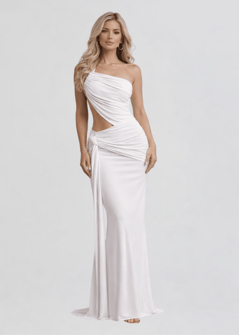 chinese dress ladies Ché by Chelsey Jazlyn Maxi Dress in White – Ché by Chelsey