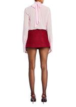 Karla Boucle Mini Skirt in Ruby Red - Ché by Chelsey