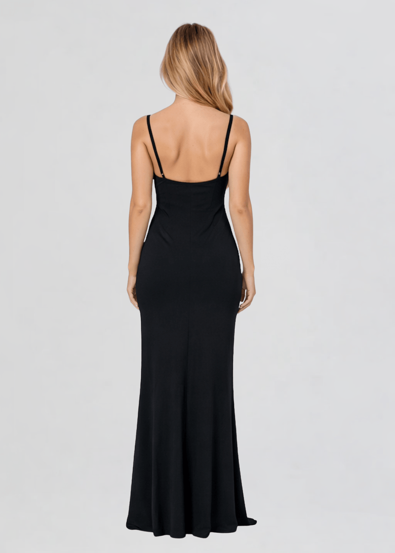 Lara Cutout Maxi Dress in Black L / Black Lara Cutout Maxi Dress in Black L / Black