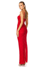 Lene Lace Maxi in Red - Ché by Chelsey