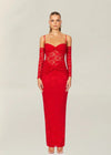 Lene Lace Maxi in Red - Ché by Chelsey