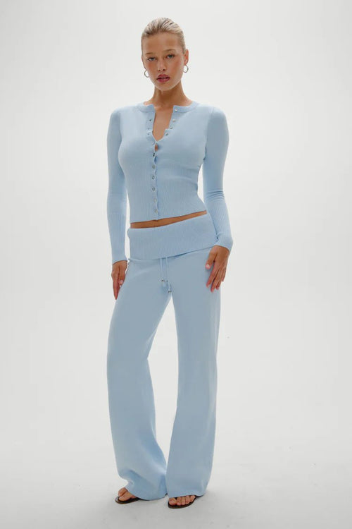 Lenon Button Up Knit Sweater in Daydream - Ché by Chelsey