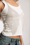 Marilyn Chain Top in Silver - Ché by Chelsey