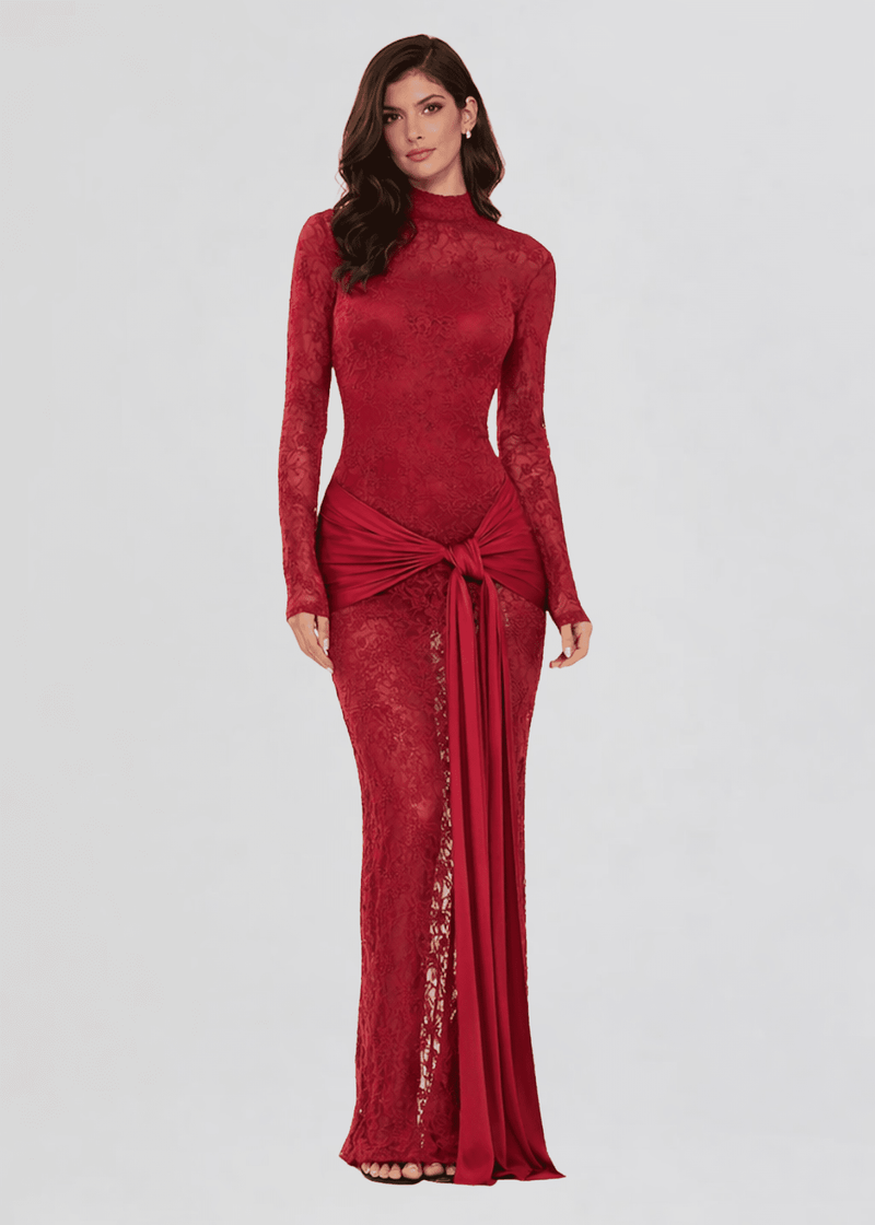 Mercy Maxi Dress in Claret M