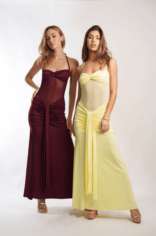 Mermaid Dress in Wine - Ché by Chelsey