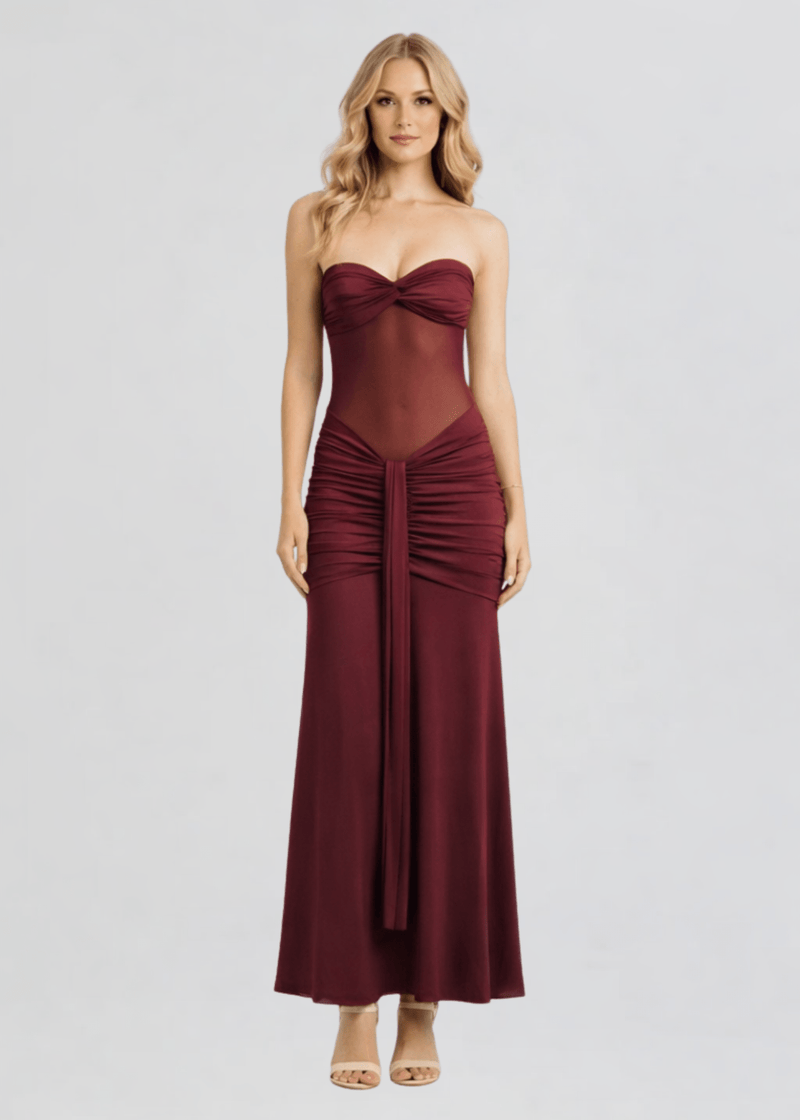 Ché by Chelsey Mermaid Maxi Dress in Wine – Ché by Chelsey