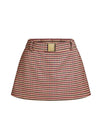 Myna Tailored Mini Skort in Camel Houndstooth - Ché by Chelsey